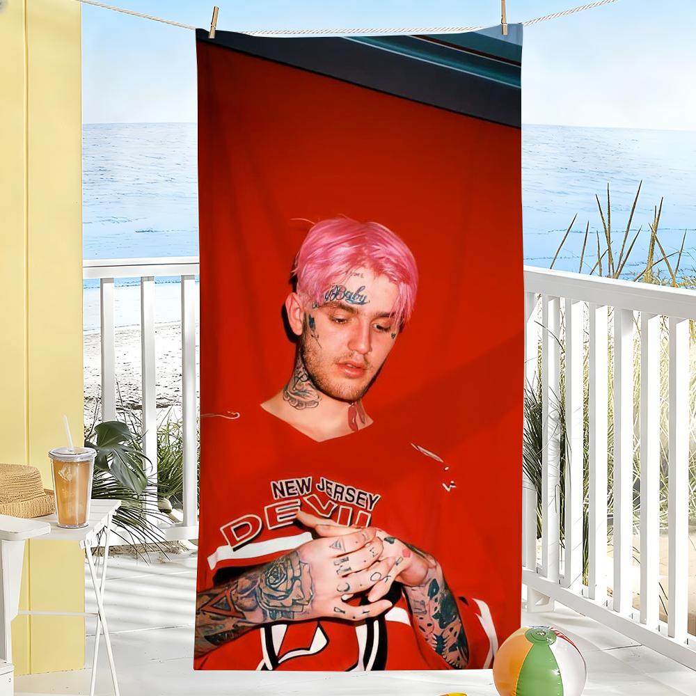 Singer Lil Peep Rapper Towel Sports Quick Dry Travel Camping Gear Sandproof Soft Light Large Beach Towel