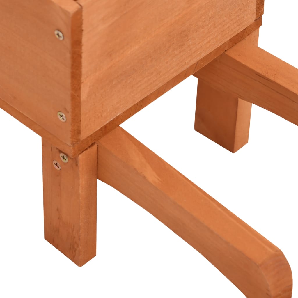 Planters In Wheelbarrow Design 2 Pcs 47x15x19 Cm Solid Wood