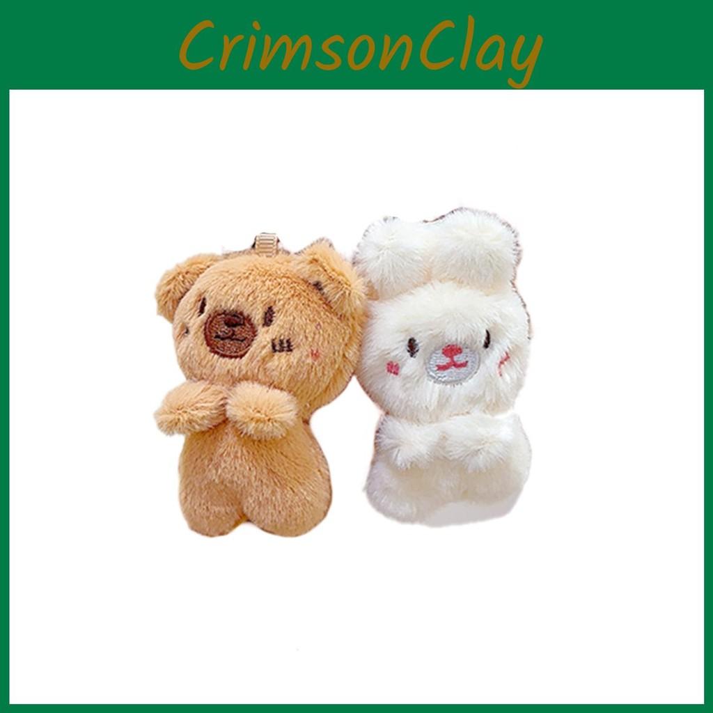 Plush Bear Rabbit Keychain Toy Stuffed Doll Bag Pendant Decoration Gift Kids