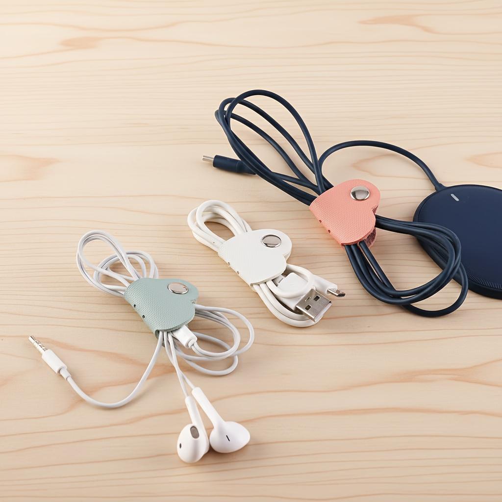 3Pcs Heart-shaped Cable Storage, Stylish Design, Suitable for Men and Women. Using Soft High-quality Materials