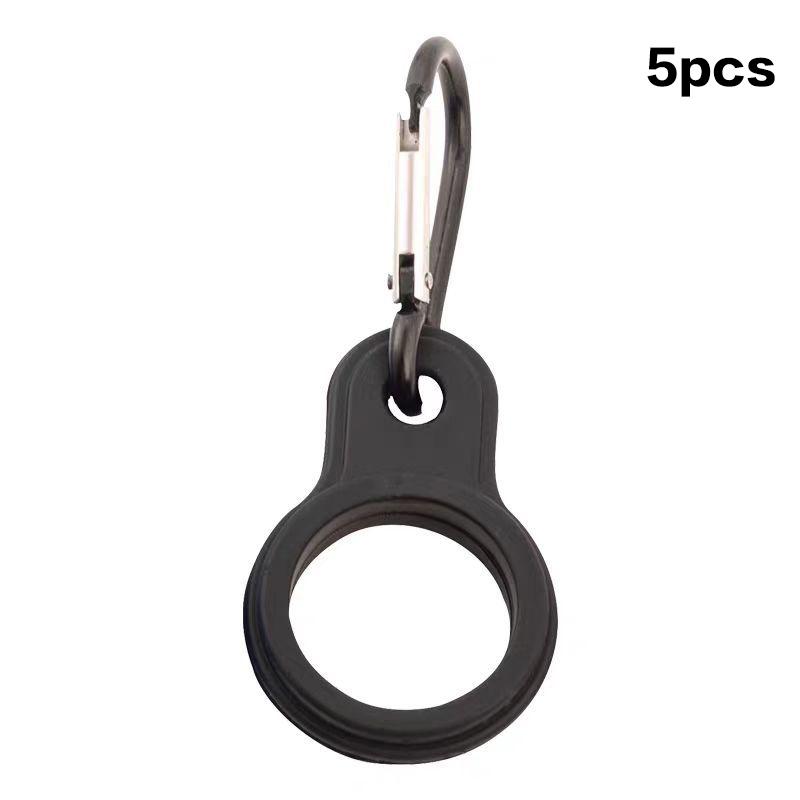 1/5PCS Hook Camping Hiking Tool High Quality Aluminum Sports Kettle Buckle Outdoor Carabiner Water Bottle Holder Rubber Buckles