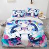 Hot Anime beautiful girl Hatsune Miku Balinese Duvet Cover Set Bedding with 1-2 Pillowcases Room Teens Bedroom Decor Fans Gift