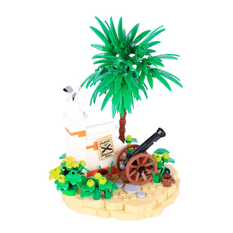 MOC Bausteine Spielzeug Modell DIY Kreative Steine Baum-Sets Bauen Garten Pflanze Wald Zusammenbauen Natürliche Stadt Straßenansicht Park Dschungel