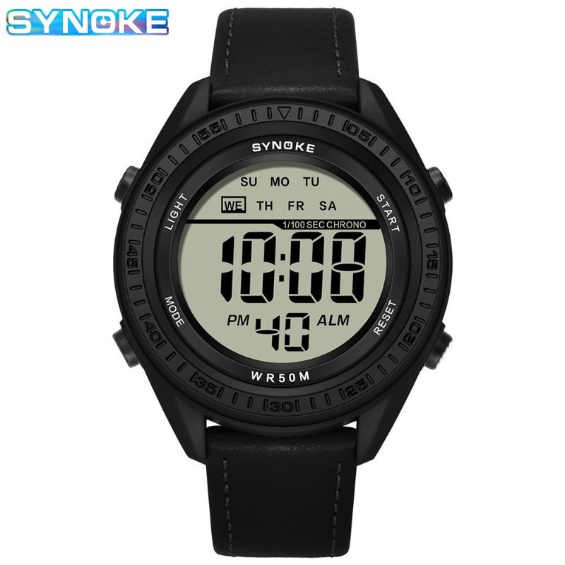 New Top Brand Electronic Watch Belt Retro Casual Men's Multifunctional Sports Watch Waterproof Luminous Wrist Watch