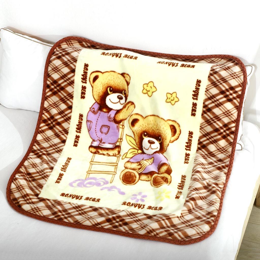 Cartoon Baby Double Layer Cloud Blanket for Newborns - Spring/Autumn Photography Blanket