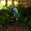 Solar Peacock Garden Light LED Outdoor Stake Light Auto On/Off Landscape Light Waterproof Cracked Glass Ball for Yard Patio Lawn