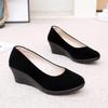 New Old North Cloth Shoes Women's Shoes Wedge Heel Single Shoes Dancing Shoes Soft Sole Work Shoes Black Hotel Shoes Mother Shoes Non-slip