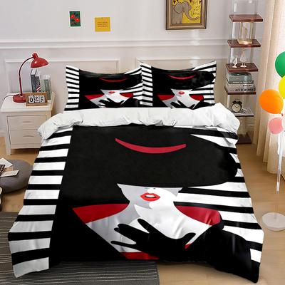 Fashionable Lady Decor Set Soft Comfortable Duvet Cover Bedding Set Included 1*Duvet Cover & 2*Pillowcases, Gift