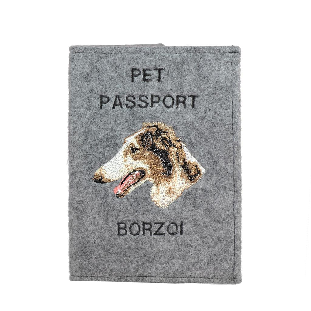 Borzoi, Russian Hunting Sighthound, Russian Wolfhound – Dog passport case, document case | Art-Dog