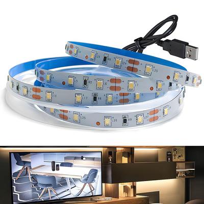 Lâmpada de Fita LED USB 2835SMD DC 5V Fita de Luz LED Flexível 1M 2M 3M 4M 5M HDTV TV Tela de Desktop Retroiluminação Iluminação de Viés