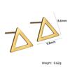 Geometric Stud Earrings Women Stainless Steel Round Square Oval Hexagon Star Triangle Rectangle Trend Jewelry Gifts