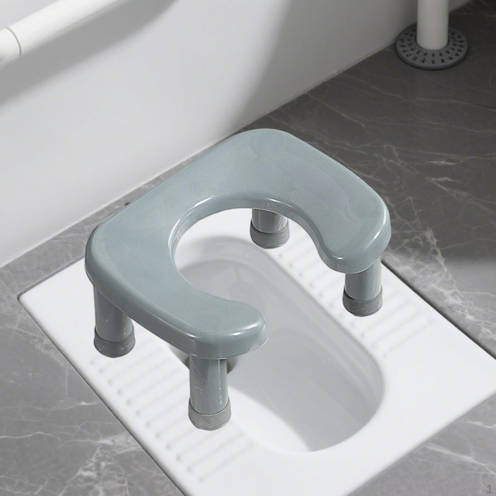 

Табурет для туалета Простой Легкое хранение Взрослые Пожилые Ступенька для ванной Gray S