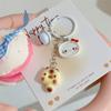 Cute Cartoon Doughnut Keychain For Women Girls Funny Kawaii Pendant Keyring  Backpack Decoration Accessories Gifts