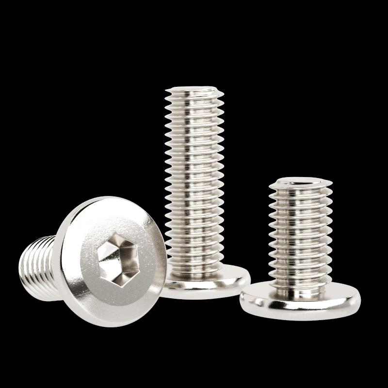 GUWANJI Nickel Plated Hex Socket Chamfered Screw