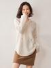 Women's Loose-Fit Cashmere Hooded Sweater - Winter 2026 New Arrival, Solid Color, Simple Style, Slimming Effect