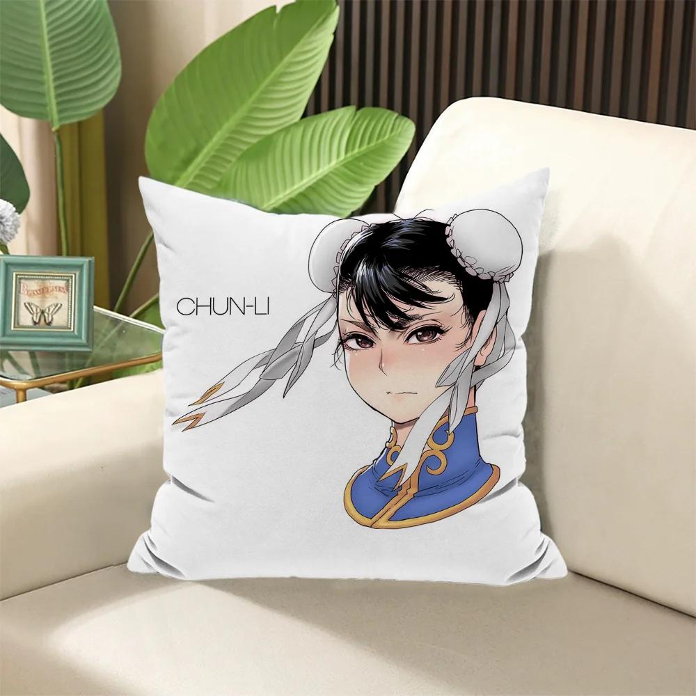 Chun-Li Elegant Room Cushions Covers Cushion Cover 45 × 45 Decorative Pillows For Sofa Pillow Cases × Stuffed Sleep Home Textile