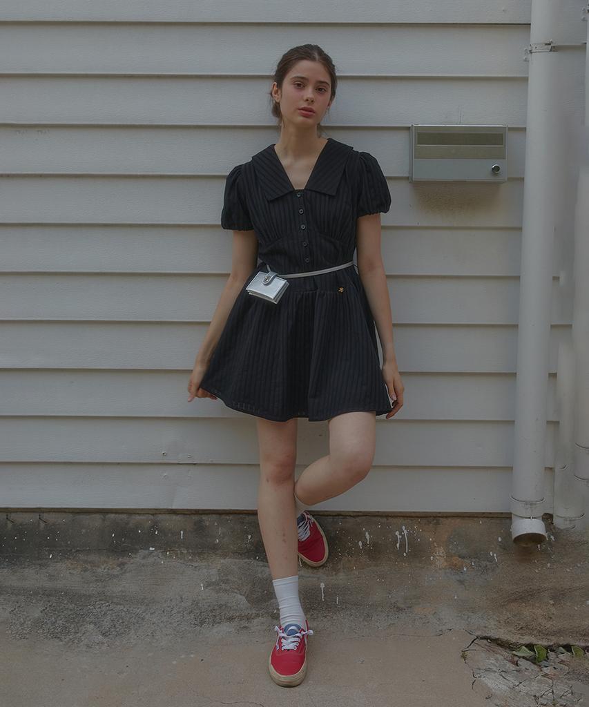 ANOETIC Anc Heidi Puff Sleeve Dress_Black