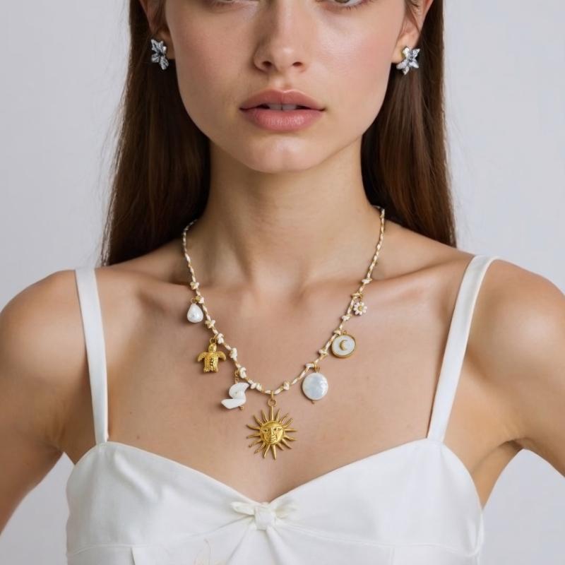 Handcrafted Knot Design Starfish Necklace Comfortable Rope Chain Jewelry Accessory For Casual Outfit Enhancer