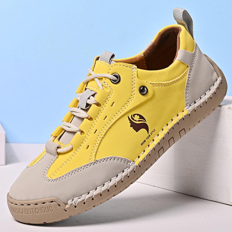Große Größe 43 Handgefertigte Spaltleder Freizeitschuhe Damen Loafer Bequemer Fahrschuh Mokassins Damen Flache Schuhe