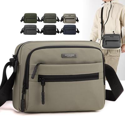 Men's Bag Multi-Compartment Oxford Shoulder Crossbody Bag