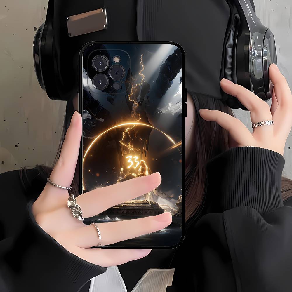 Clair Obscur Expedition 33 Game Phone Case For Iphone 16 15 17 13 14 12 11 Pro Max Plus Black Shell Cover Case