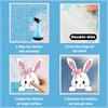6 Sheets Easter Bunny Window Clings Cartoon Egg Stickers Cute Decoration For Home Classroom Nursery Shop Glass Display Decorations