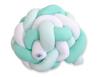 Braided Crib Bumper - White and Mint