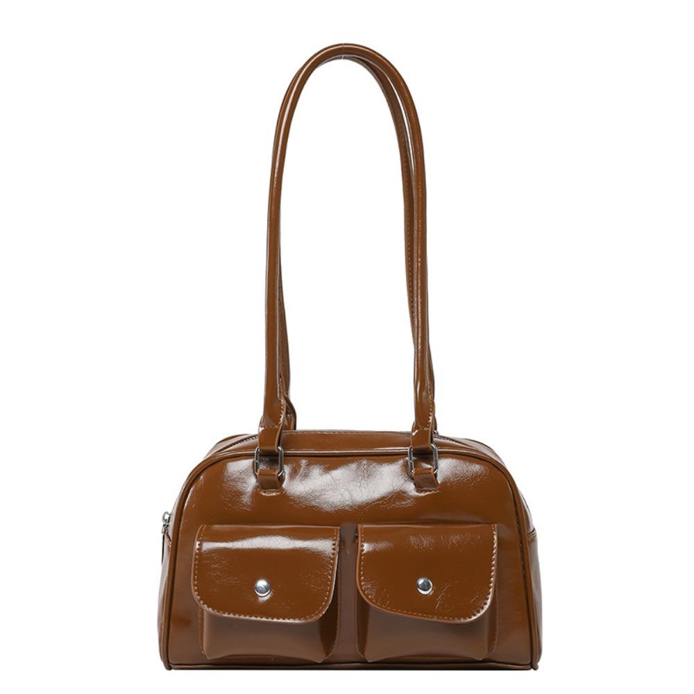 

Сумка PU Сумка для боулинга Корейский стиль Сумка под мышкой Мини-карман Сумка-тоут Boston Портативная