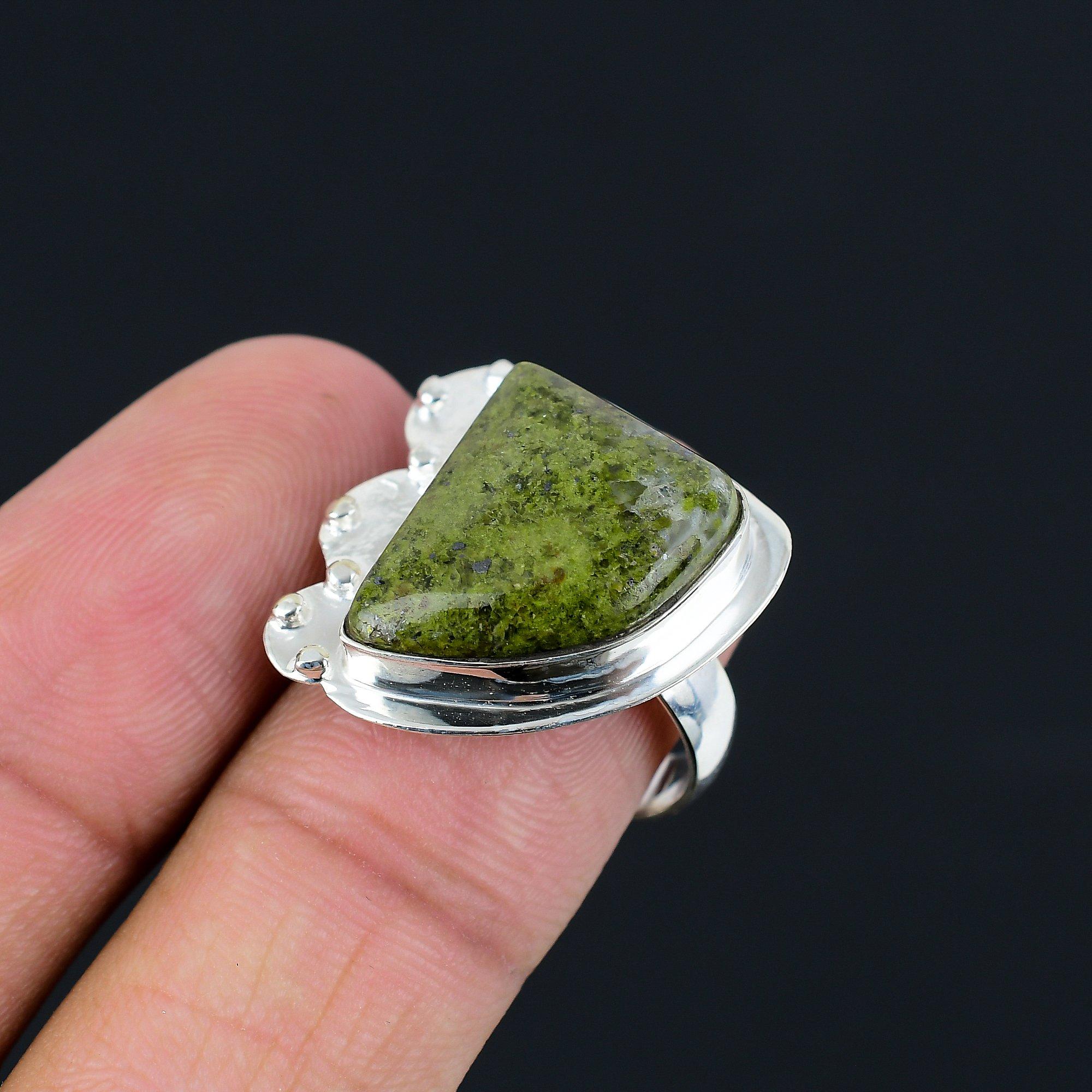 

Mothers day Deal Sterling Silver Gogunjula Stone New Solitaire Ring Jewelry US 8 8