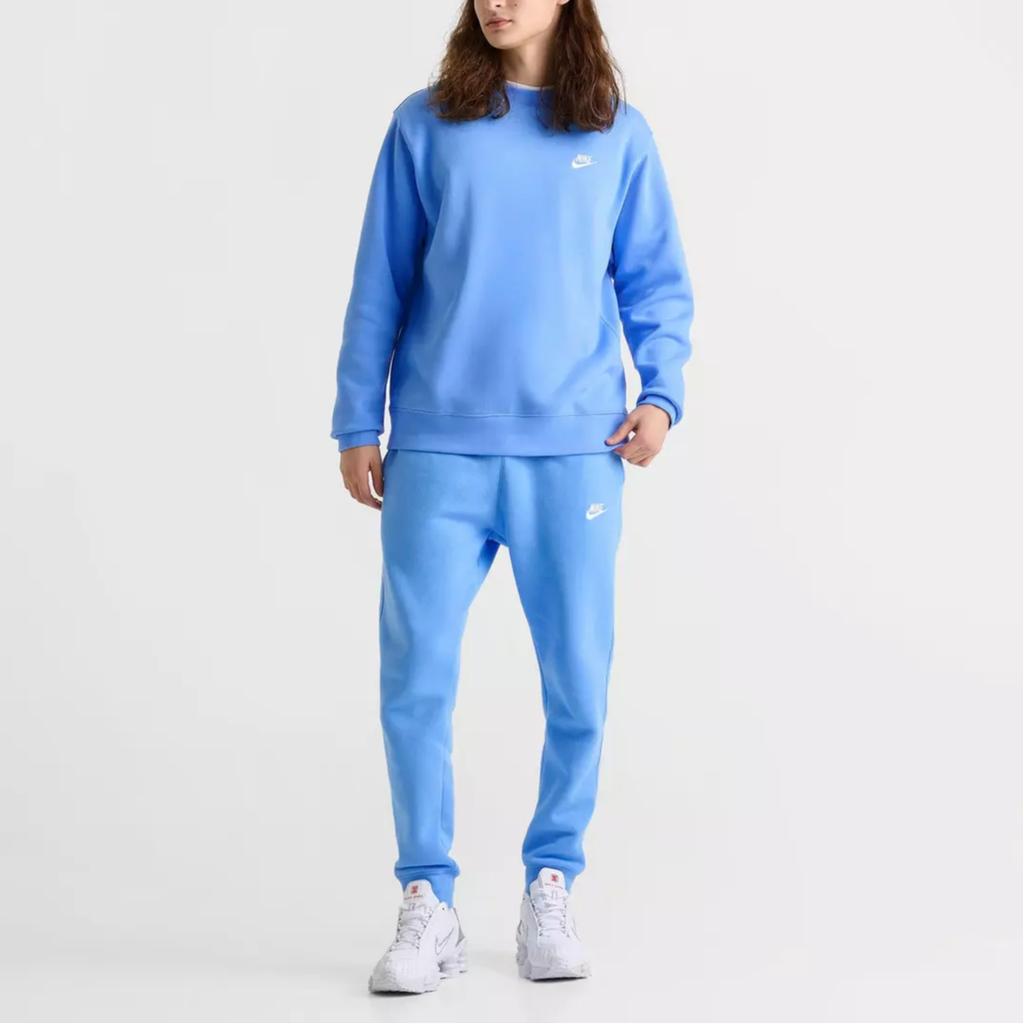 Nike Embroidered Logo Crew Neck Long Sleeve Sweatshirt Men sweatshirt Blue BV2662-412