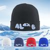 Letters text blue white shadow effect Men Women Unisex Knitted Hat Beanie Pullover Cap Winter Thermal Warm Christmas Outdoor Cyc