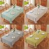 Fabric Waterproof And Oil-Proof Leave-In Dining Table Cloth Nordic Light Luxury Solid Color High-Grade Coffee Table Household Rectangle