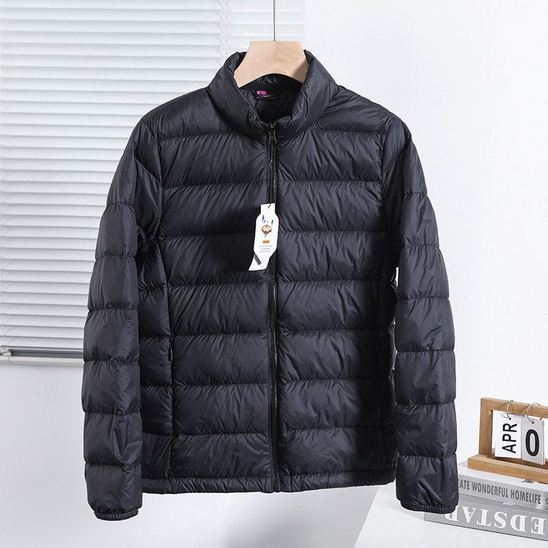 Lightweight High-Puffiness Cold-Proof Jacket for Autumn and Winter, Unisex Couple Style, Stand Collar, Warm Coat for Export to Europe and America