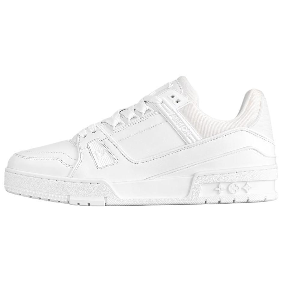 Louis Vuitton Trainer Leather Low Top Skateboard Shoes Women's White 1AC29O