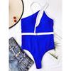 Women's Solid Color One Piece Swimsuit Sexy Belt Swimsuit