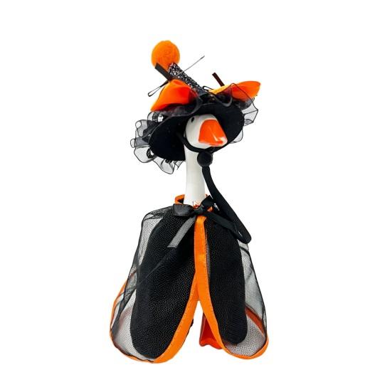 Halloween Desk Goose Outfit, Goose Witch Cape And Pointed Hat, Ghost Hoodie, Holiday Costume for 7-Inch Desk Goose Statue