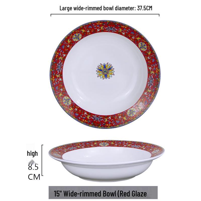 Di Rui En Retro Enamel Ceramic Serving Bowl