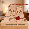 Personalized Wooden Bear Puzzle Home Decor Custom Name Accommodates 2-5 Names Rustic Style Wooden Bear Mother's Day Gift