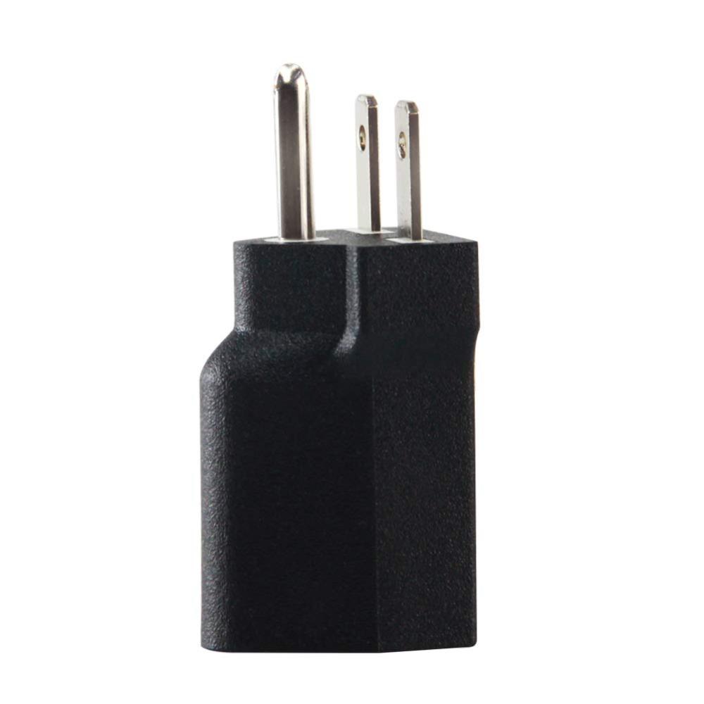 2pcs Black 3prong Electrical Converter Copper American Power Adapter  Electrician