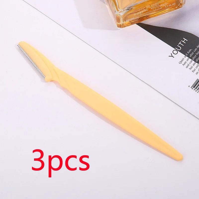 3pc Eyebrow Trimmer Safety Mini Portable Painless Face Razor Clean Blade Shaver Eye Brow Cutters Shave Hair Makeup Tool