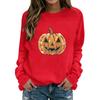 Women's Fashionable and Casual Halloween Print Pullover Hoodie