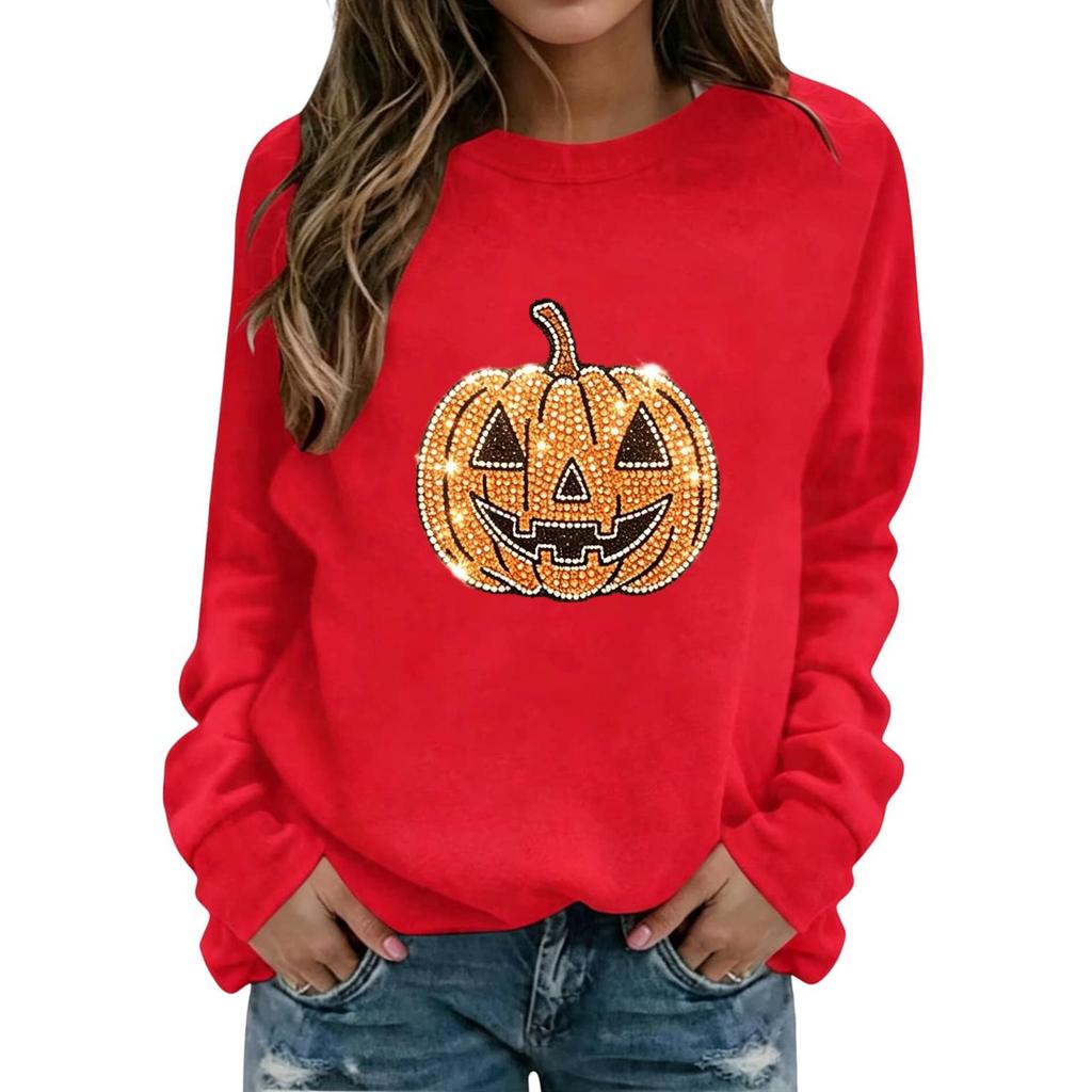 Women's Fashionable and Casual Halloween Print Pullover Hoodie