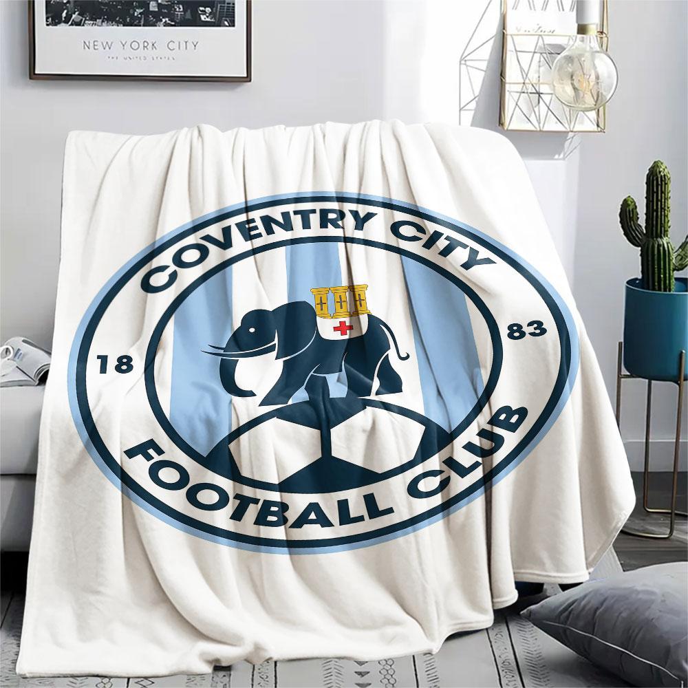 Coventry City Printed Flannel Blanket, Soft Throw for Bedroom Sofa, Washable, Christmas Present, Great Gift.