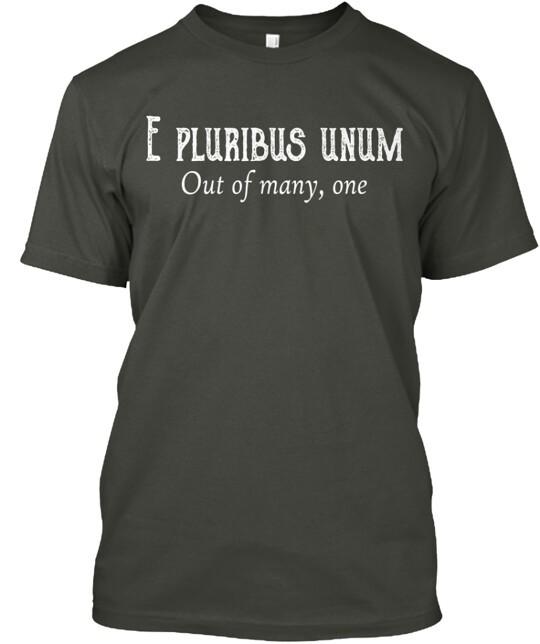 E Pluribus Unum American Values T-Shirt Made in the USA Size S to 5XL XXL
