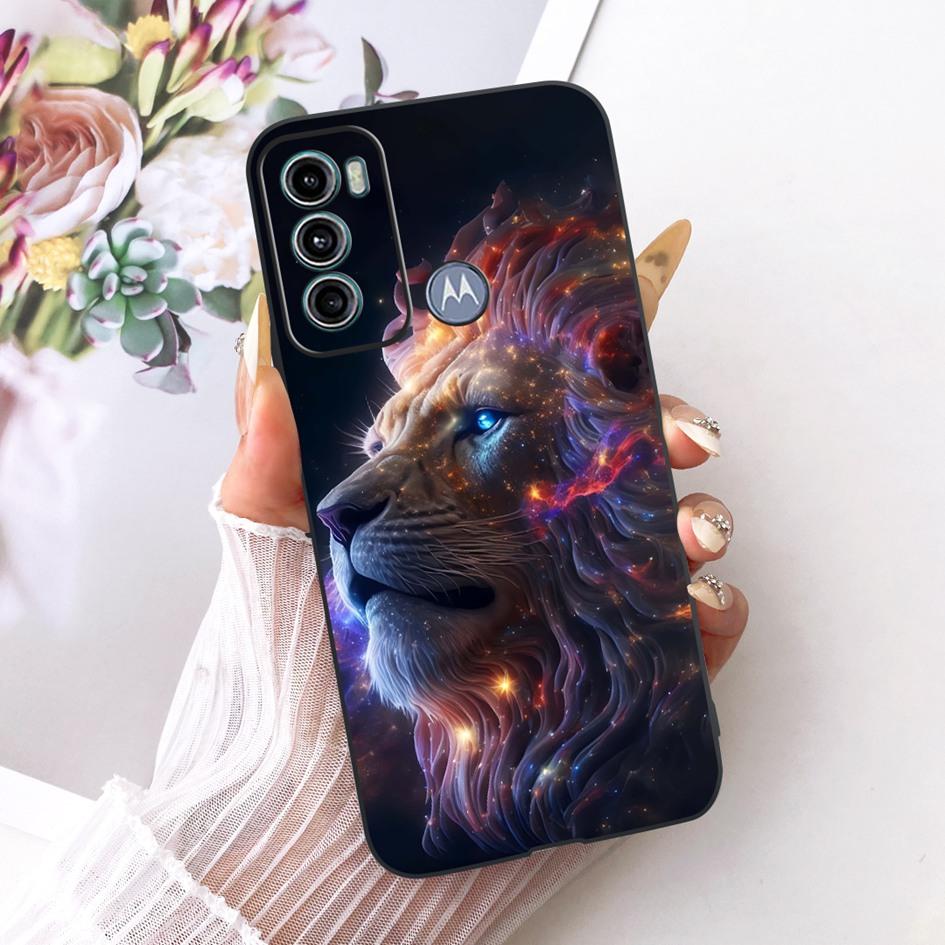 For Motorola Moto G40 Fusion Case Luxury Dragon Cartoon Tiger Wolf Cover Soft Black Silicone Bumper For Motorola Moto G60 Fundas