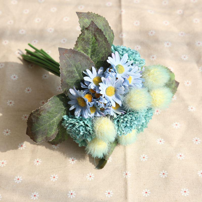 

Craft DIY Soft Pom Poms Ball Bridal Bouquet Wedding Home Decoration Bridesmaid Artificial Flower