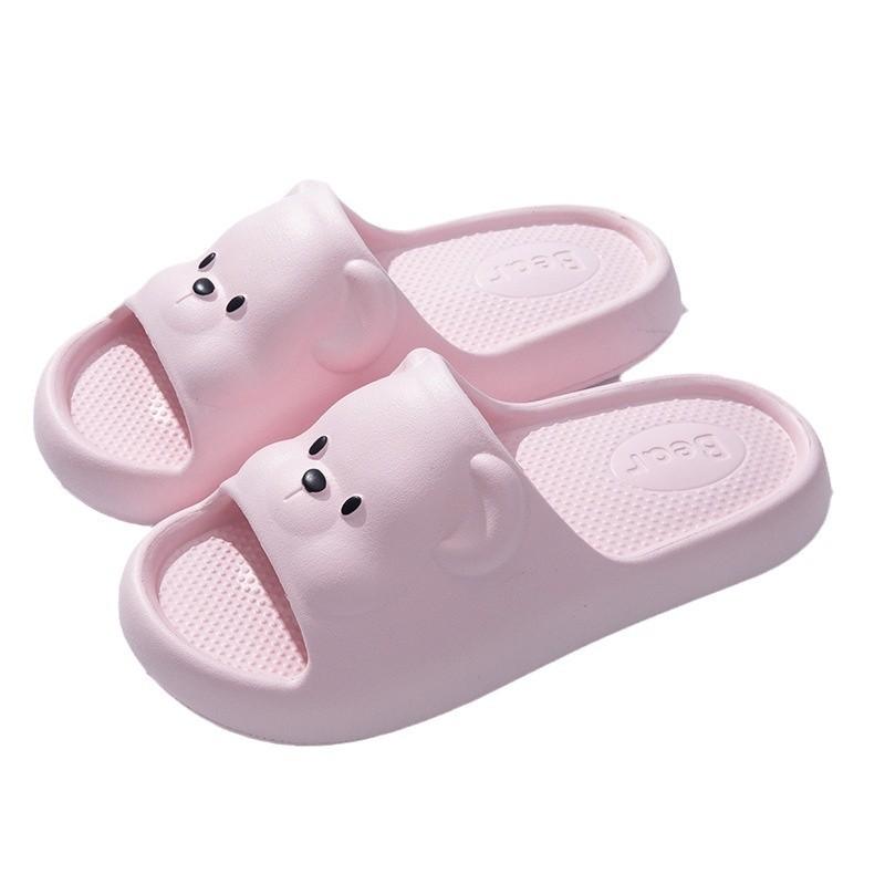 Children's Home Parent-child Cool Slippers Summer Cartoon Bear Girls and Boys Non-slip and Odorless Indoor EVA Shoes TEMU