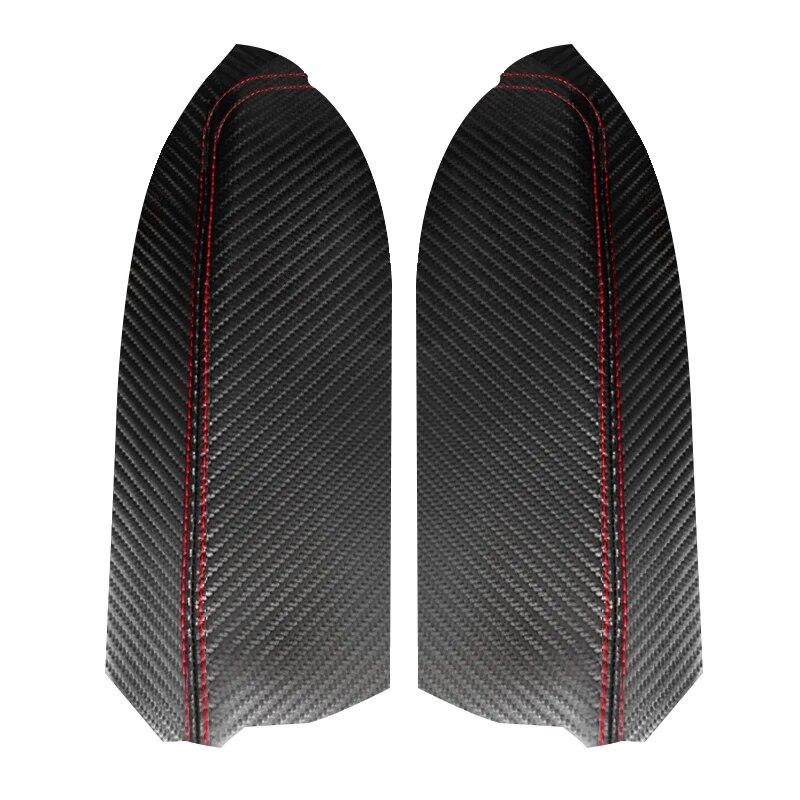 Carbon Texture Leather Door Panel Cover For Toyota Prius 2004 2005 2006 2007 2008 2009 2pcs Front Door Armrest Panel Cover Trim