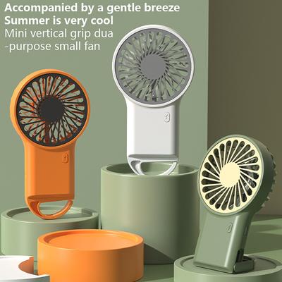 Portable Handheld Fan With Hanging Hook – USB Rechargeable Personal Fan For Outdoor Travel & Desk Use