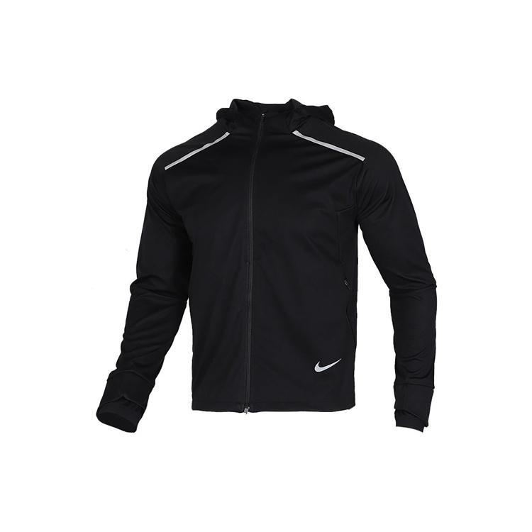 Nike Shield Reflective Zipper Sports Hooded Jacket Black Men s BV4881-010 M